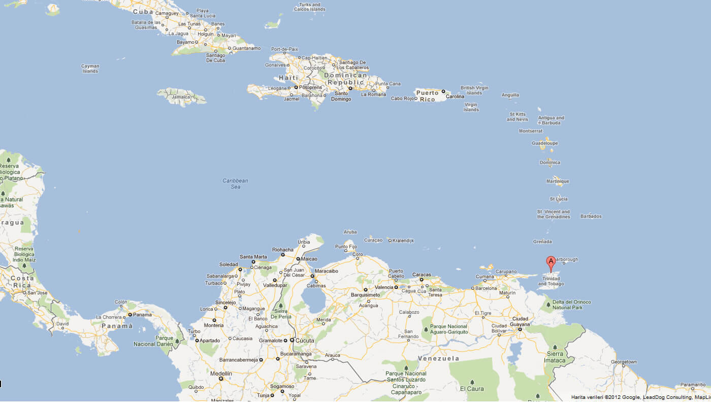 karte von Trinidad und Tobago karibik meer